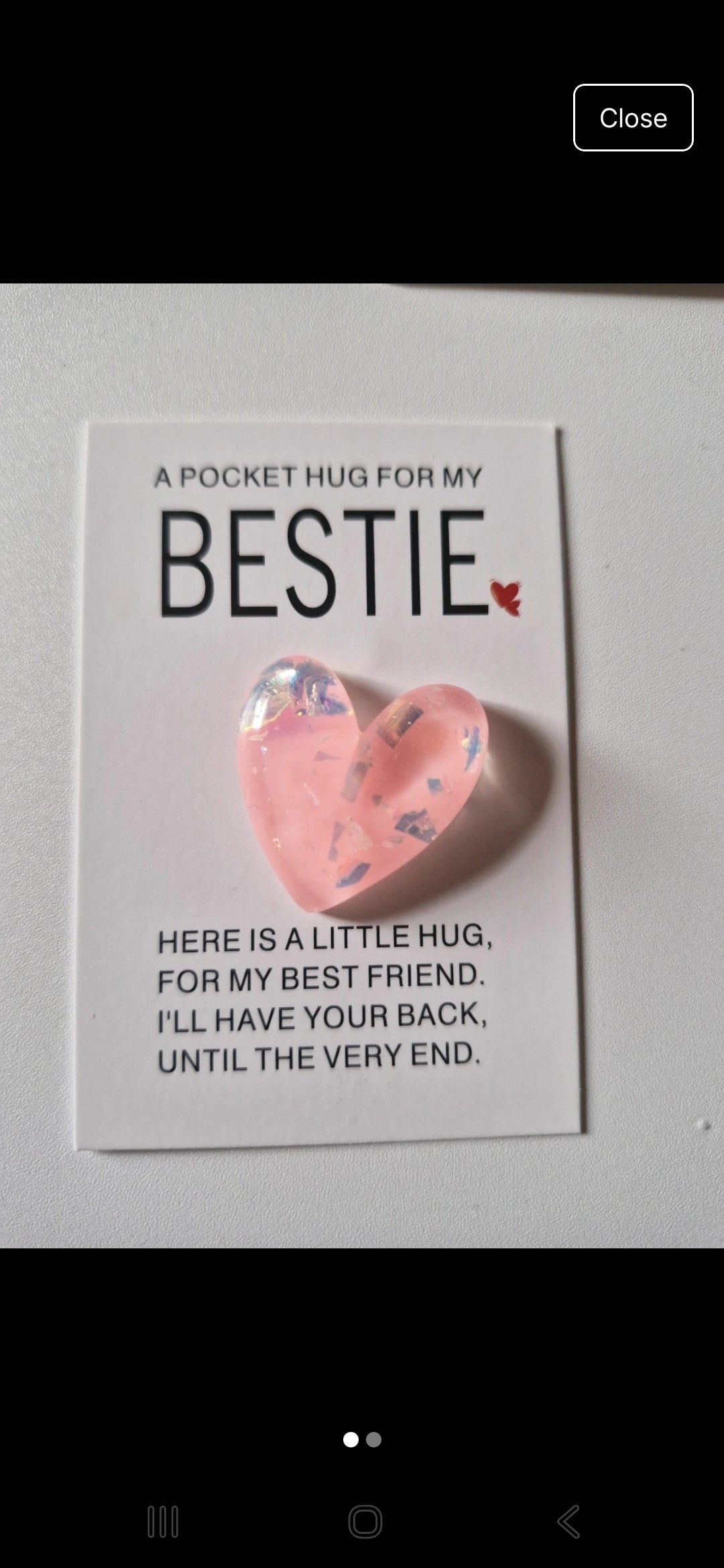 Bestie Pocket hug blue heart