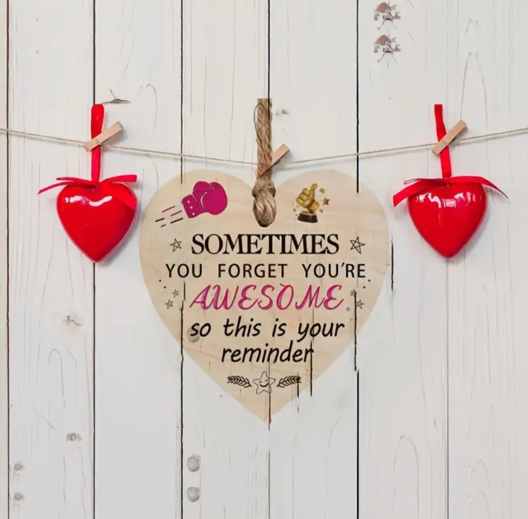 You are Awesome wooden hanging decoration friends family mental support gift present