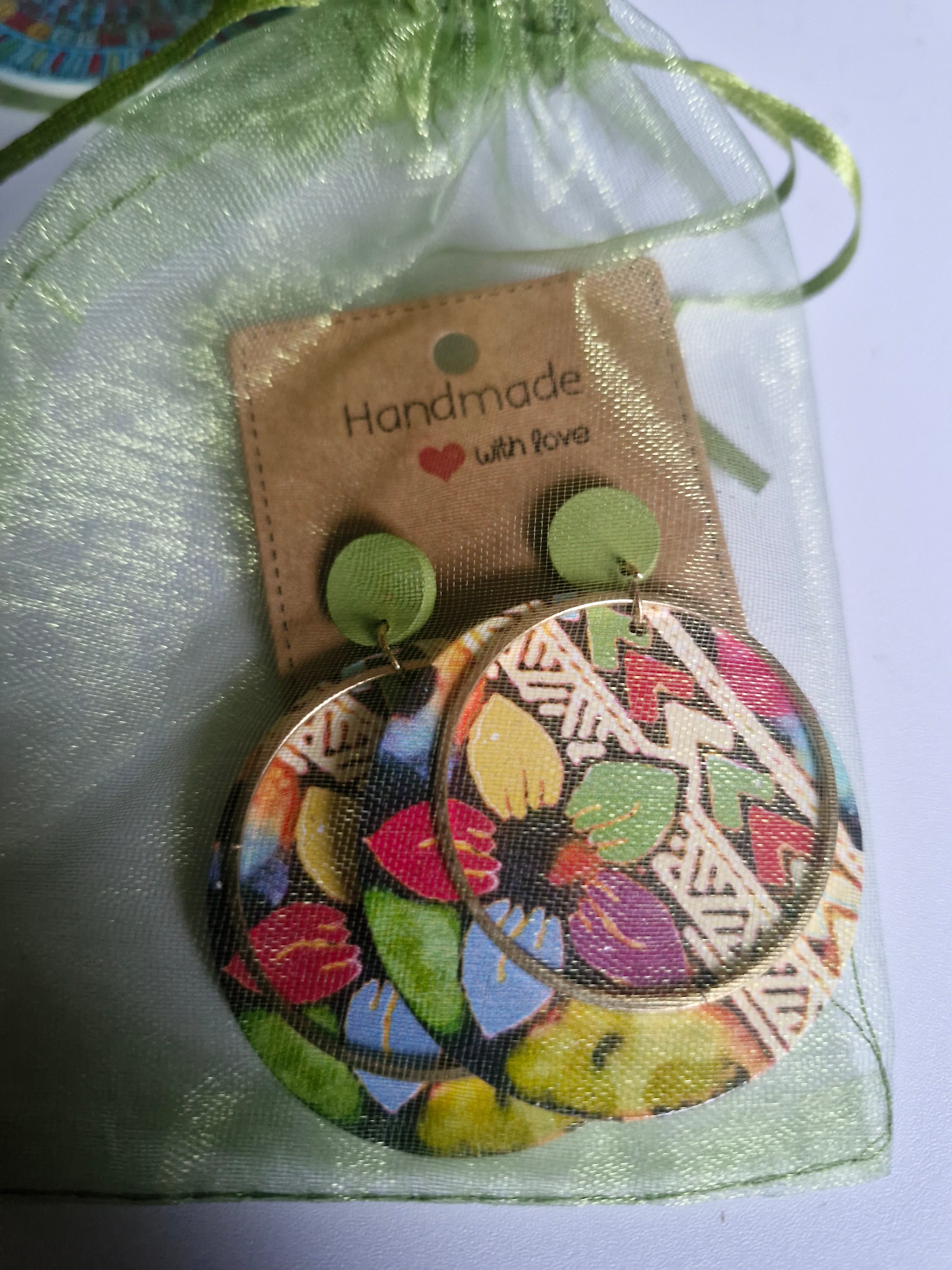 Wooden drop earrings cute birthday present