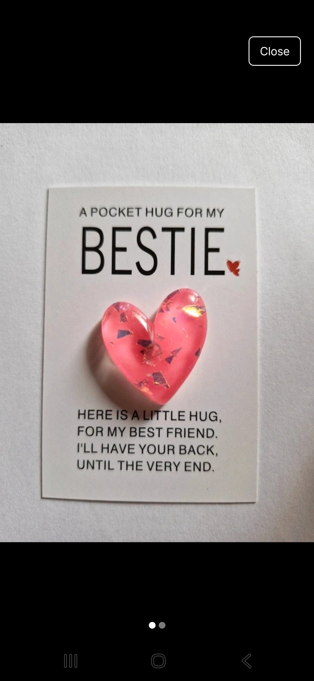Bestie Pocket hug blue heart
