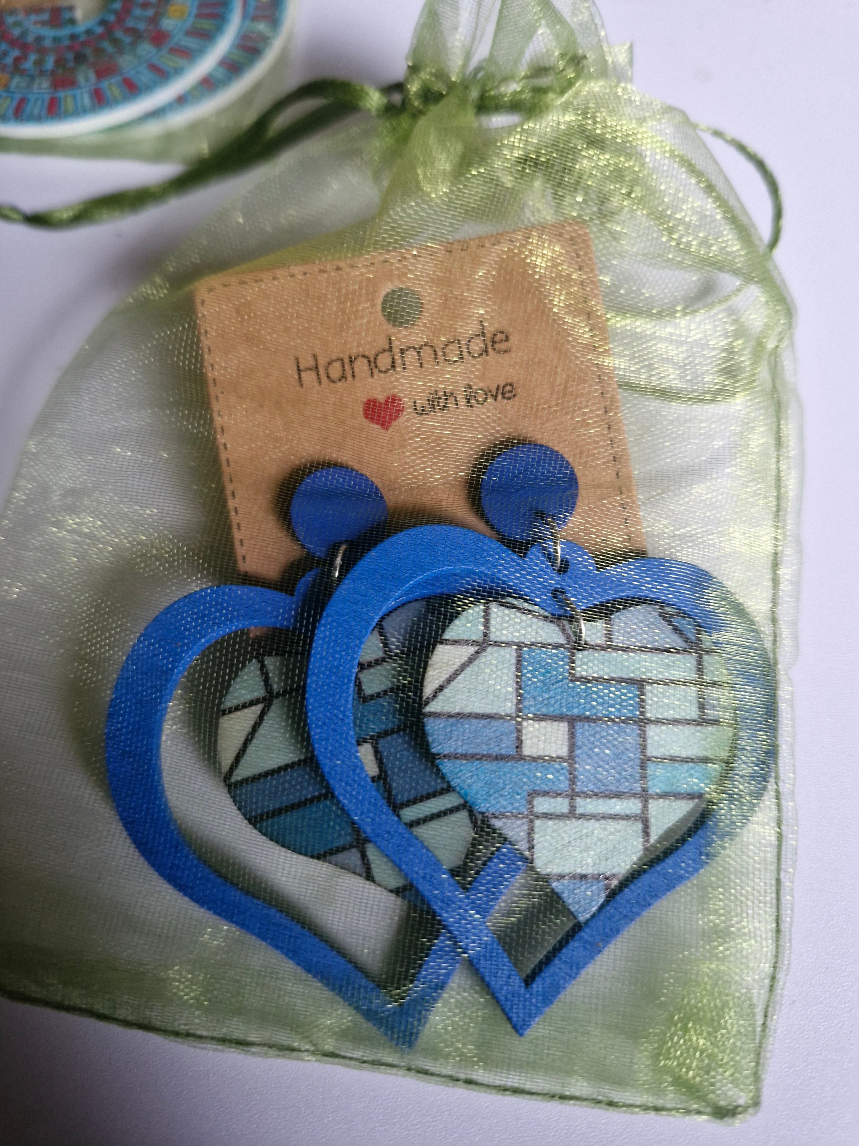 Wooden drop earrings cute birthday present