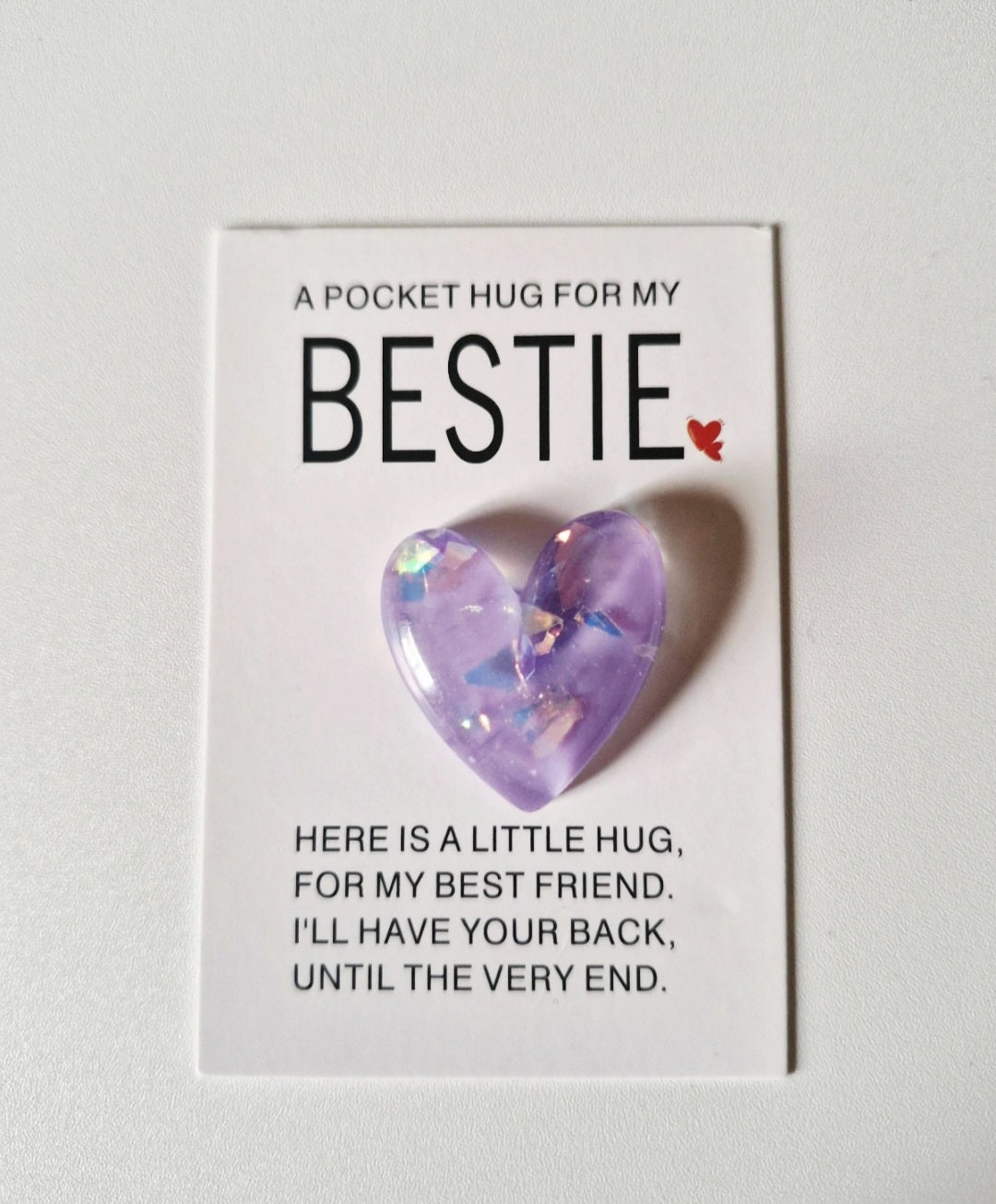 Bestie Pocket hug blue heart