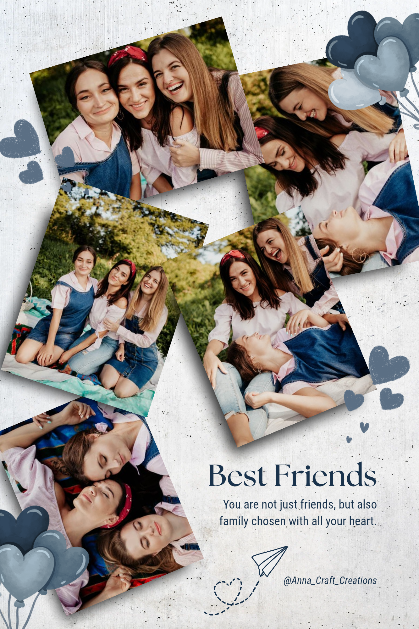 Best Friends personalised print out - size A4