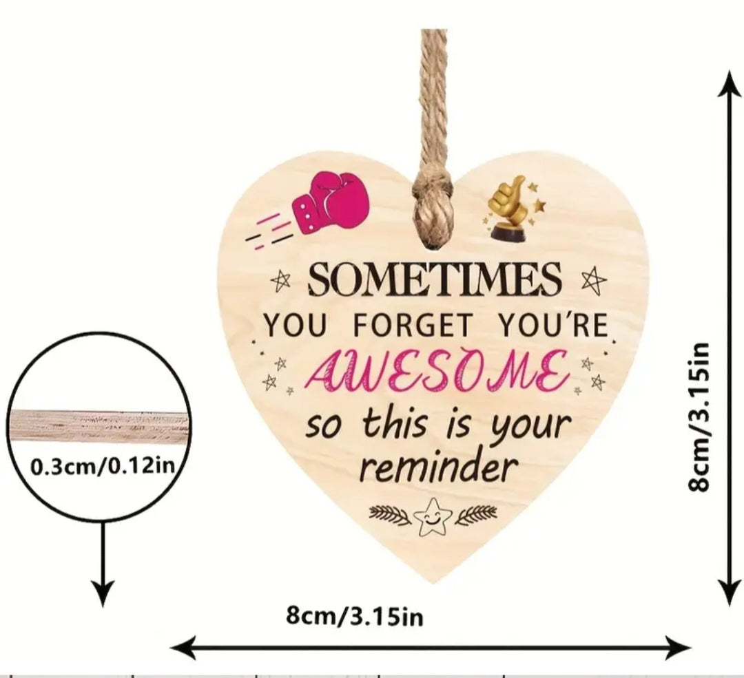 You are Awesome wooden hanging decoration friends family mental support gift present