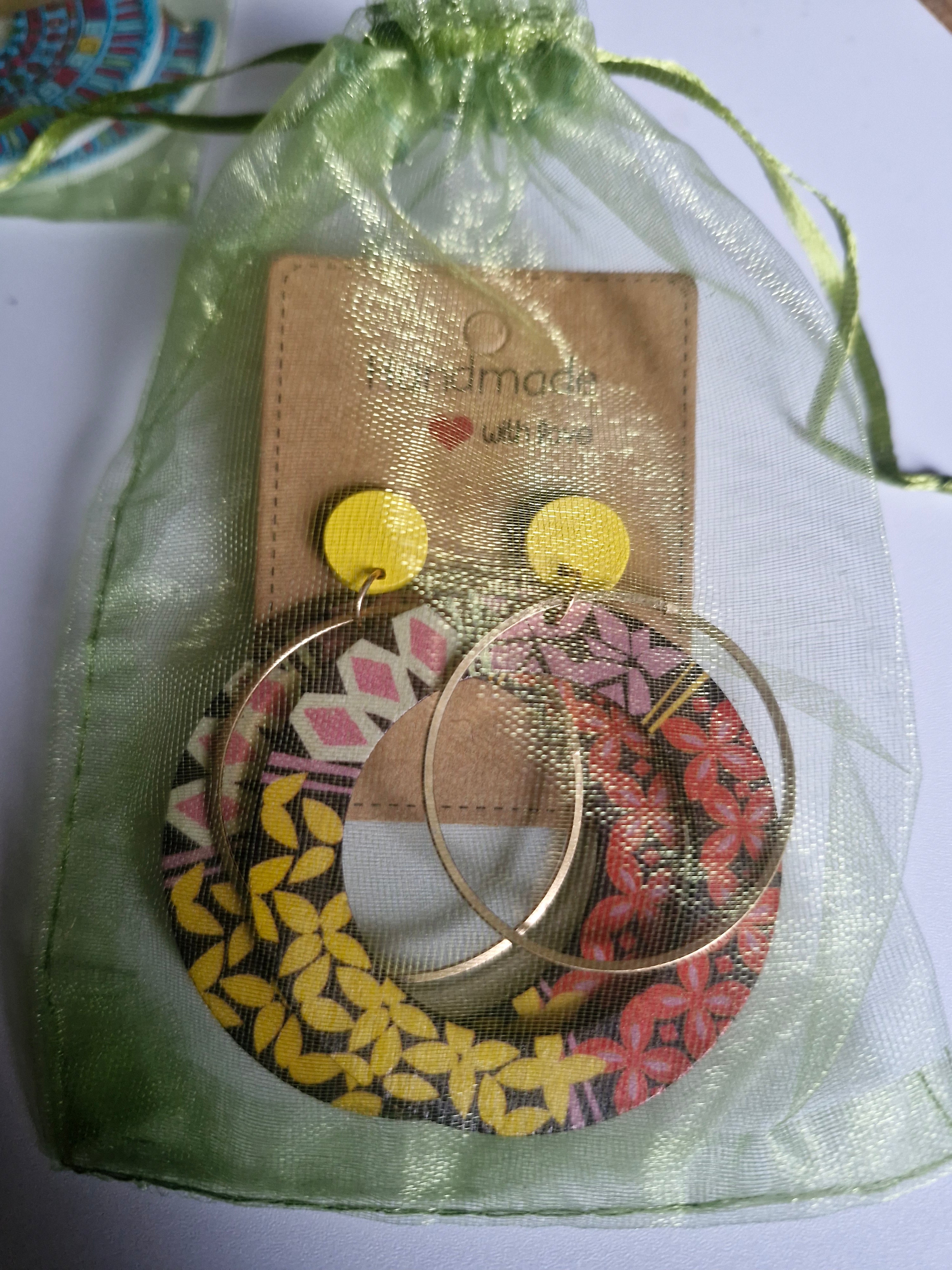 Wooden drop earrings cute birthday present